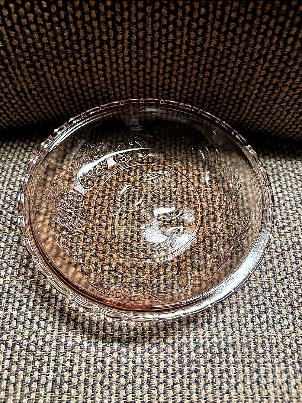 Clear & Brown Glass Decorative Dish